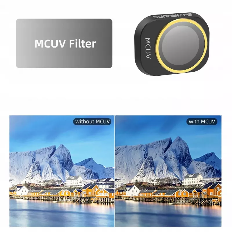 SUNNYLIFE UV MC ultravioletfilter voor DJI Mini 4 Pro drone + beschermhoes