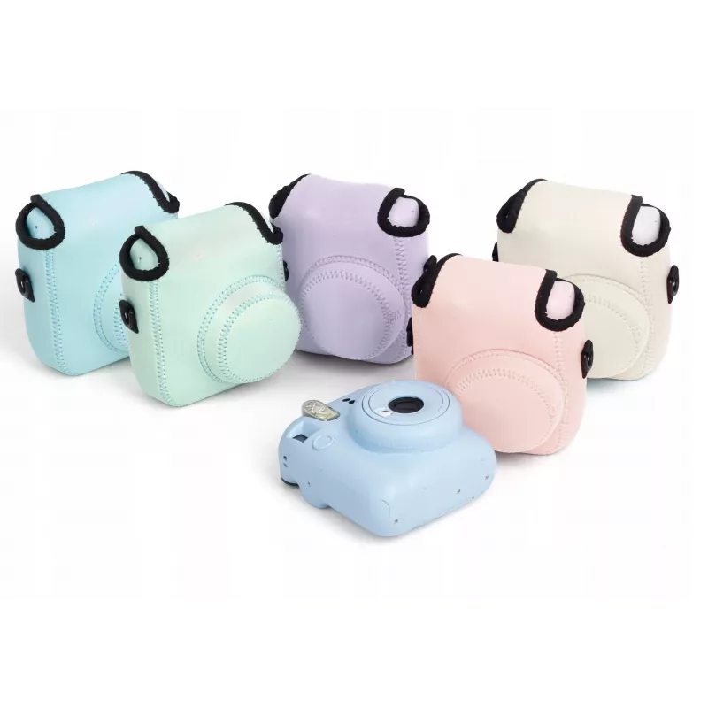 LOVEINSTANT zachte neopreen etui hoes voor Fujifilm Instax Mini 12 - roze