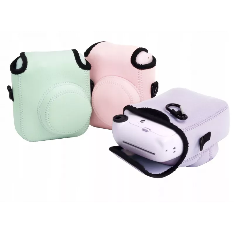 LOVEINSTANT zachte neopreen etui hoes voor Fujifilm Instax Mini 12 - roze