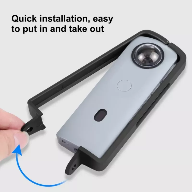 PULUZ framhouder beschermkooi voor Ricoh Theta SC2 - zwart