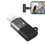 PULUZ Lightning naar USB-C OTG-adapter voor iPhone, zwart (PU649B)