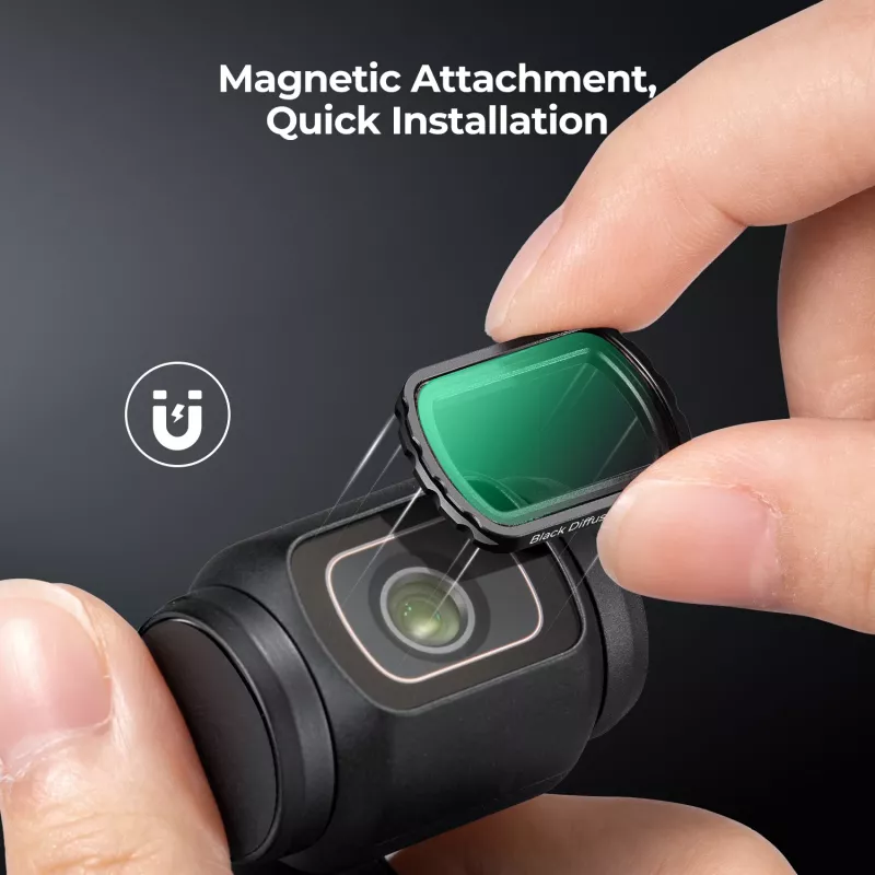 K&F Concept Black Diffusion 1/4 filter voor DJI Osmo Pocket 3 (KF01.2533)
