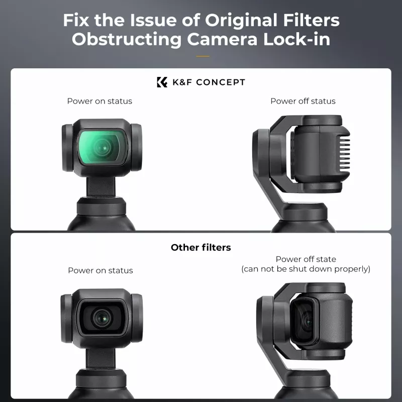 K&F Concept Black Diffusion 1/4 filter voor DJI Osmo Pocket 3 (KF01.2533)