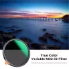 K&F Concept variabel ND-filter ND2-ND32 77mm True Color MRC Nano X
