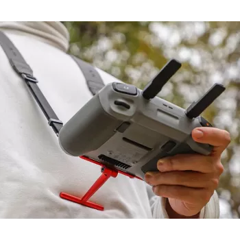 SUNNYLIFE nek- en schouderriemhouder voor DJI RC 2 / RC 1 afstandsbediening - zwart nylonweefsel met aluminiumlegering haken