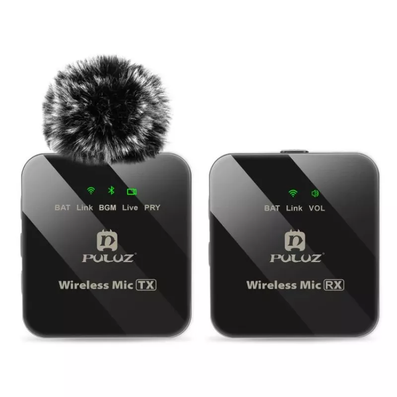 PULUZ PU3153B draadloze Bluetooth microfoon 3,5mm TRS/TRRS voor telefoon camera