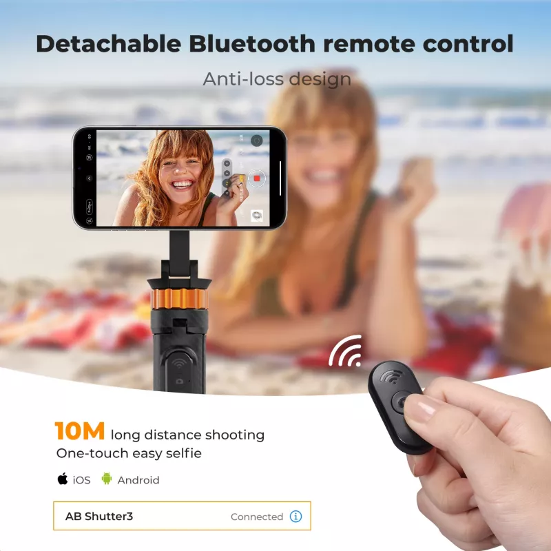 KF selfiestick statief 162 cm magnetisch MagSafe voor smartphone met afstandsbediening Kf09.139