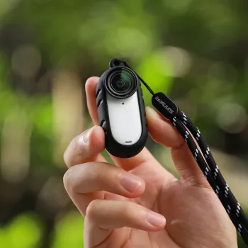 SUNNYLIFE Siliconen beschermhoes met lensdop voor Insta360 Go 3s - Zwart