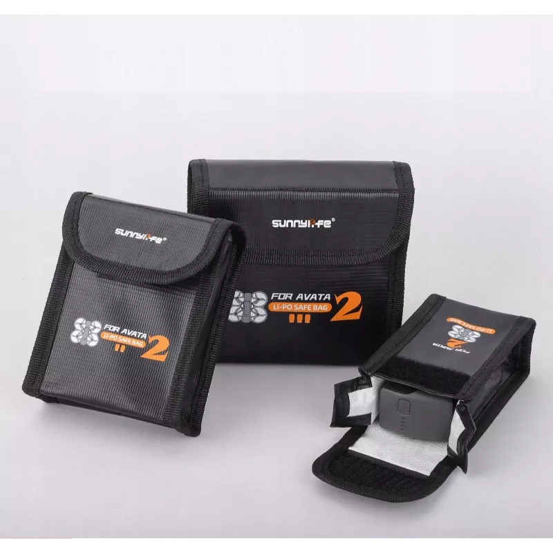 Sunnylife brandwerende tas voor 3x DJI Avata 2 accu's AT2-DC783-3
