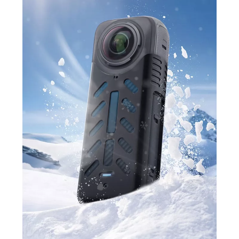 SUNNYLIFE Siliconen lensdop en case-set voor Insta360 X4 - Wit