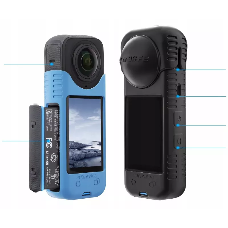 SUNNYLIFE Siliconen lensdop en case-set voor Insta360 X4 - Wit