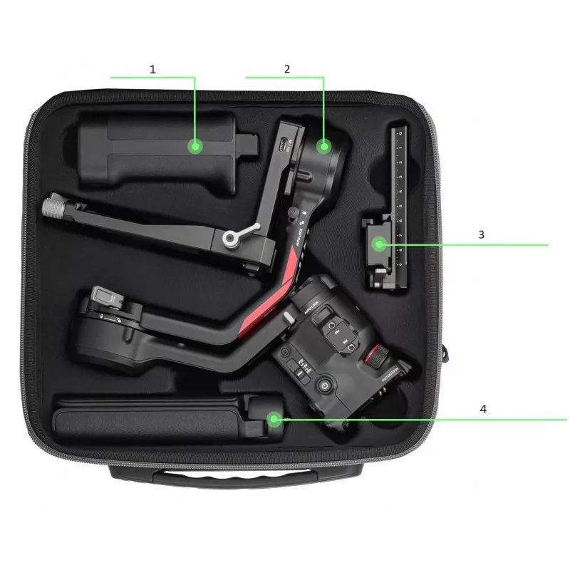 SUNNYLIFE Hard Carrying Case voor DJI RS 4 gimbal - Zwart