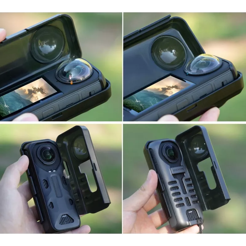 SUNNYLIFE Hard Shell Protective Case voor Insta360 X4 actiecamera - Zwart