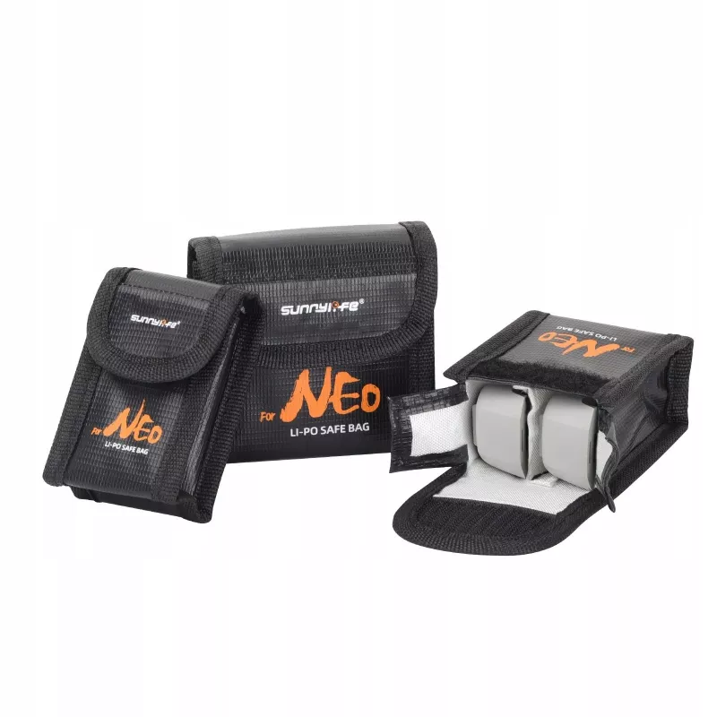 SUNNYLIFE brandwerende tas voor 2 DJI Neo / Neo 2 accu's