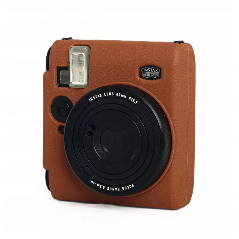 LOVEINSTANT siliconen beschermhoes voor Fujifilm Instax Mini 99 - bruin