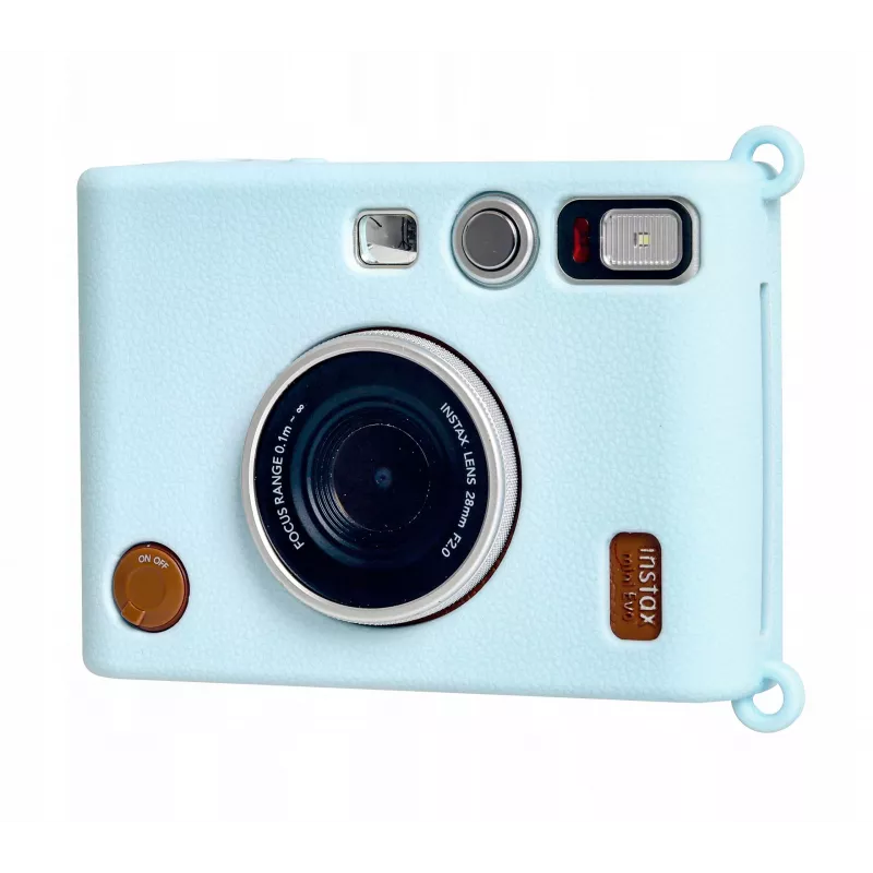 LOVEINSTANT siliconen beschermhoes voor Fujifilm Instax Mini Evo camera - blauw