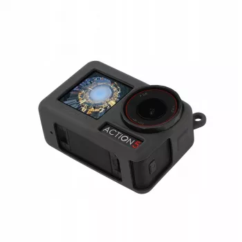 SUNNYLIFE beschermende siliconen hoes met polsbandje voor DJI Osmo Action 5 Pro / OA5-BHT885