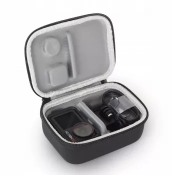 SUNNYLIFE beschermende draagtas voor DJI Osmo Action 3, 4, 5 Pro - harde EVA-schaal, schokbestendig, zwart