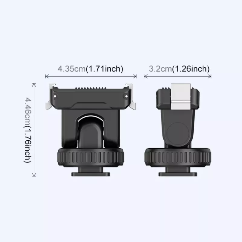 PULUZ Quick Release Mount Adapter 1/4 inch Schroefdraad Cold Shoe voor DJI Osmo Action 3/4/5 Pro PU727B