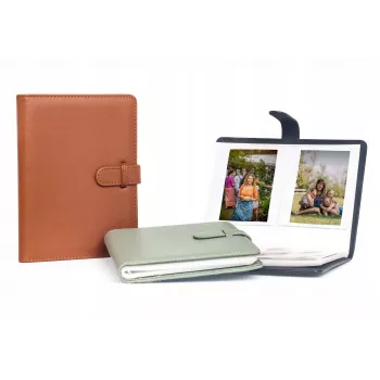 LOVEINSTANT fotoalbum 80x voor Fuji Instax Wide, Square, Polaroid 600, SX-70, Now / bruin