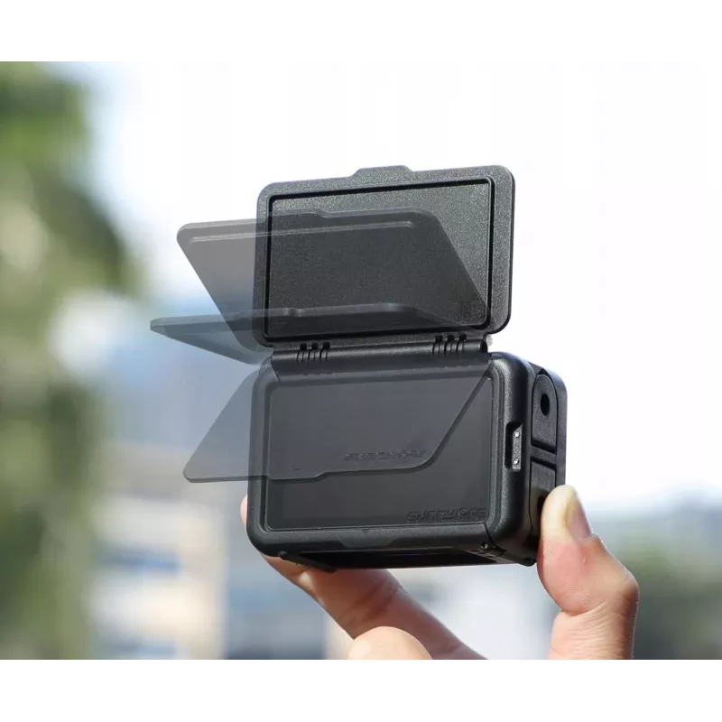 SUNNYLIFE frame mount + lens cover voor DJI Osmo Action 5 Pro / 4 / 3 - zwart