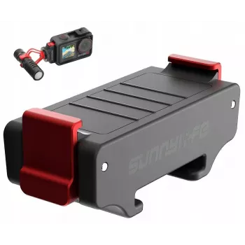 SUNNYLIFE adapterhouder voor DJI Osmo Action 5 Pro / 5 / 4 / 3 - ISO-hot-shoe - zwart