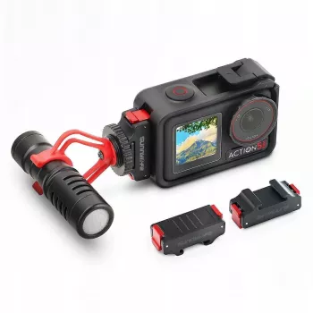SUNNYLIFE adapterhouder voor DJI Osmo Action 5 Pro / 5 / 4 / 3 - ISO-hot-shoe - zwart