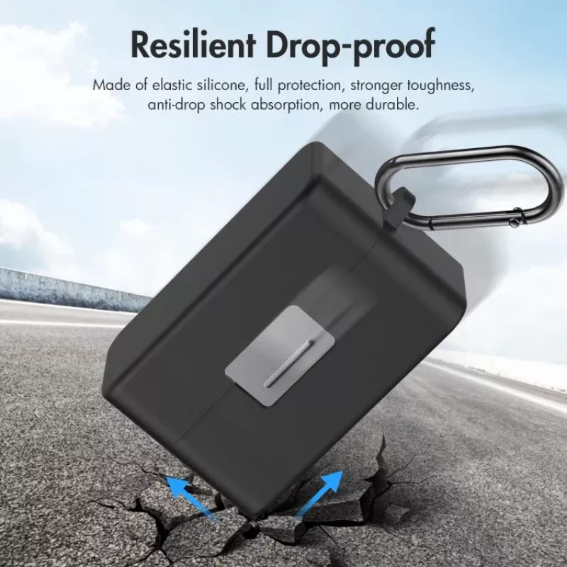PULUZ siliconen beschermhoes voor DJI Mic Mini oplaadcase - zwart