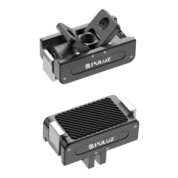 PULUZ 1/4 inch naar GoPro-Houderadapter voor DJI Osmo Action 5 Pro / 4 / 3 - Zwart