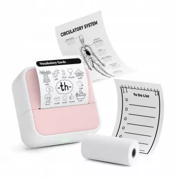 LOVEINSTANT S1 Bluetooth Thermische Printer voor foto's, stickers, notities, etiketten, 53mm, 203dpi, Roze