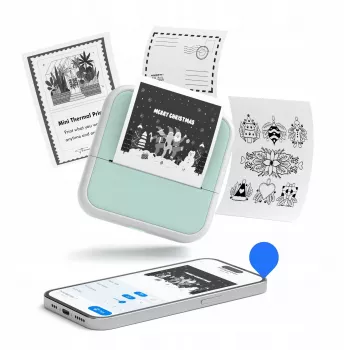 LOVEINSTANT S1 Bluetooth Thermische Printer voor foto's, stickers, notities, etiketten, 53mm, 203dpi, Groen