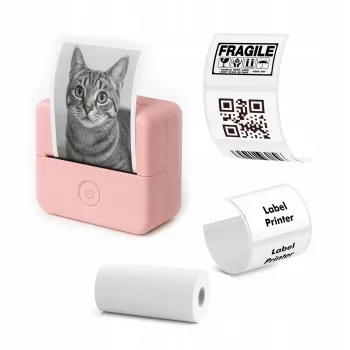 LOVEINSTANT X6 Bluetooth Thermische Printer voor foto's, stickers, notities, etiketten, Roze