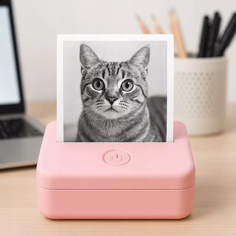 LOVEINSTANT X6 Bluetooth Thermische Printer voor foto's, stickers, notities, etiketten, Roze