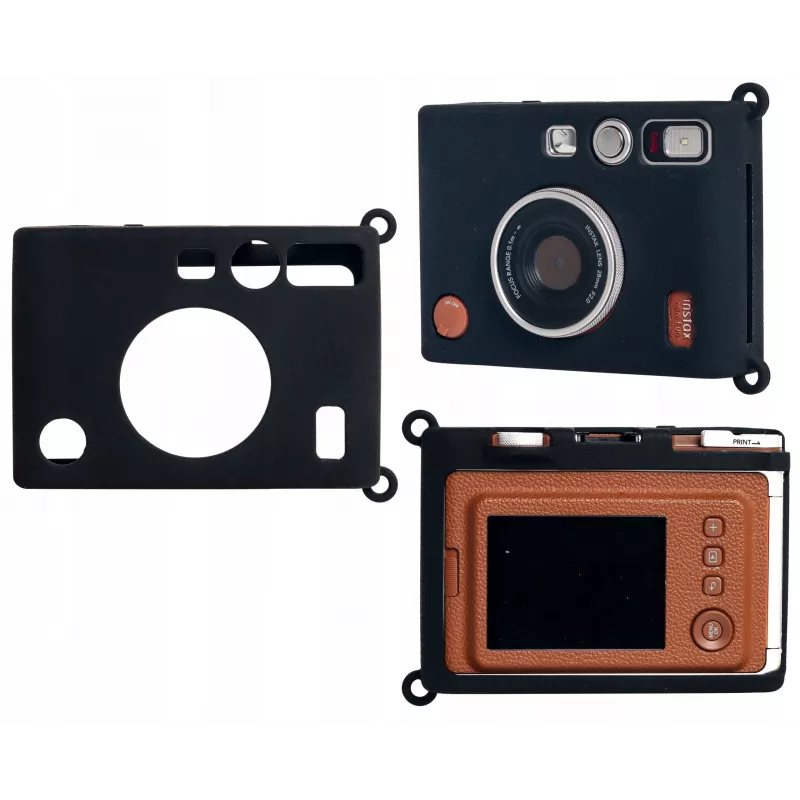 LOVEINSTANT siliconenhoes voor Fujifilm Instax Mini Evo - zwart