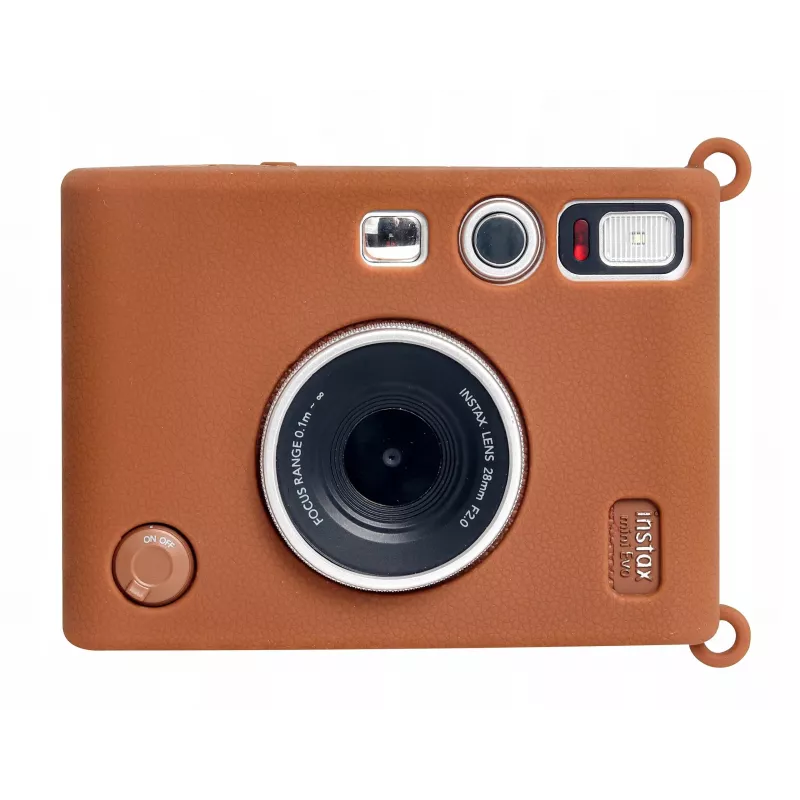 LOVEINSTANT siliconen beschermhoes voor Fujifilm Instax Mini Evo - bruin