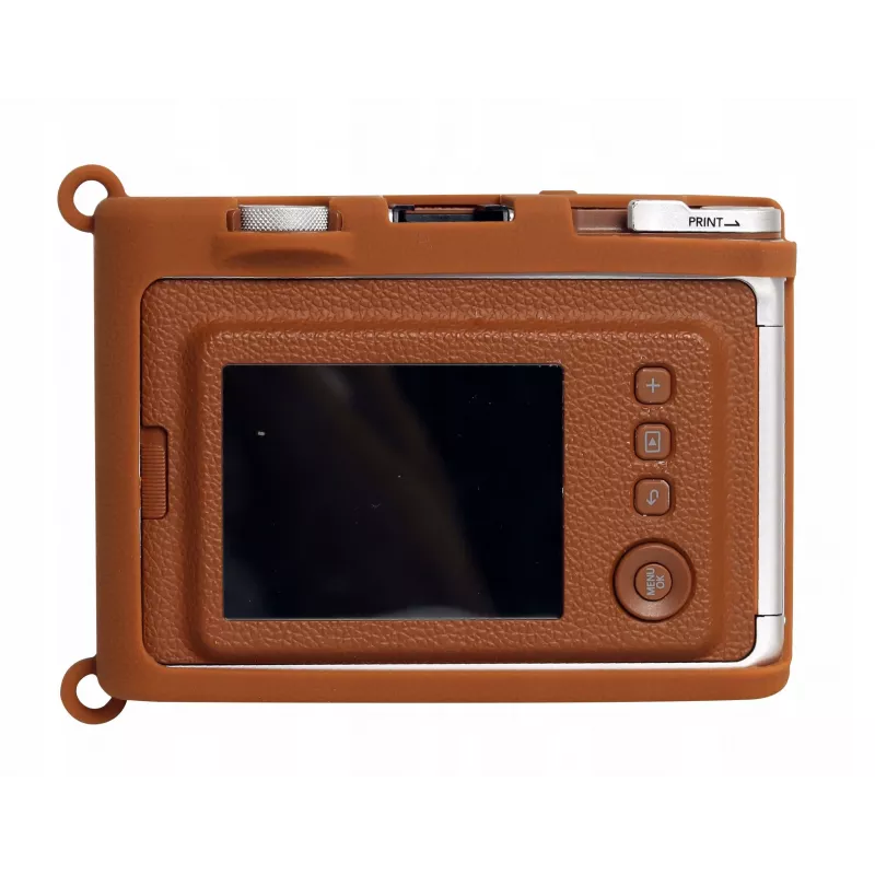 LOVEINSTANT siliconen beschermhoes voor Fujifilm Instax Mini Evo - bruin