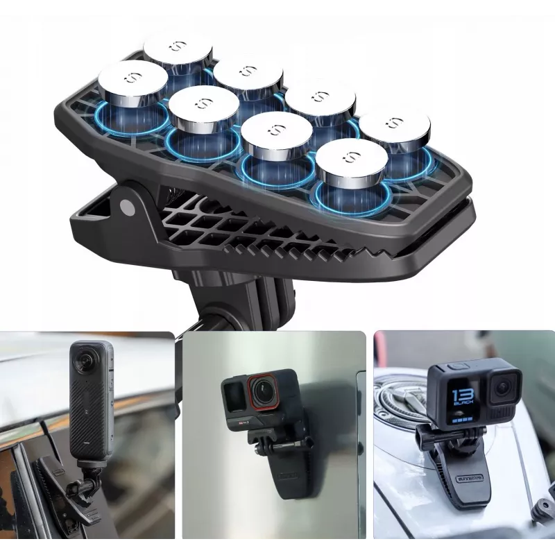 SUNNYLIFE clip mount quick release adapter voor riem, band, harnas, magneet, 1/4 inch, GoPro