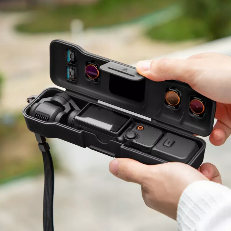 SUNNYLIFE harde draagkoffer voor DJI Osmo Pocket 3 en accessoires, zwart