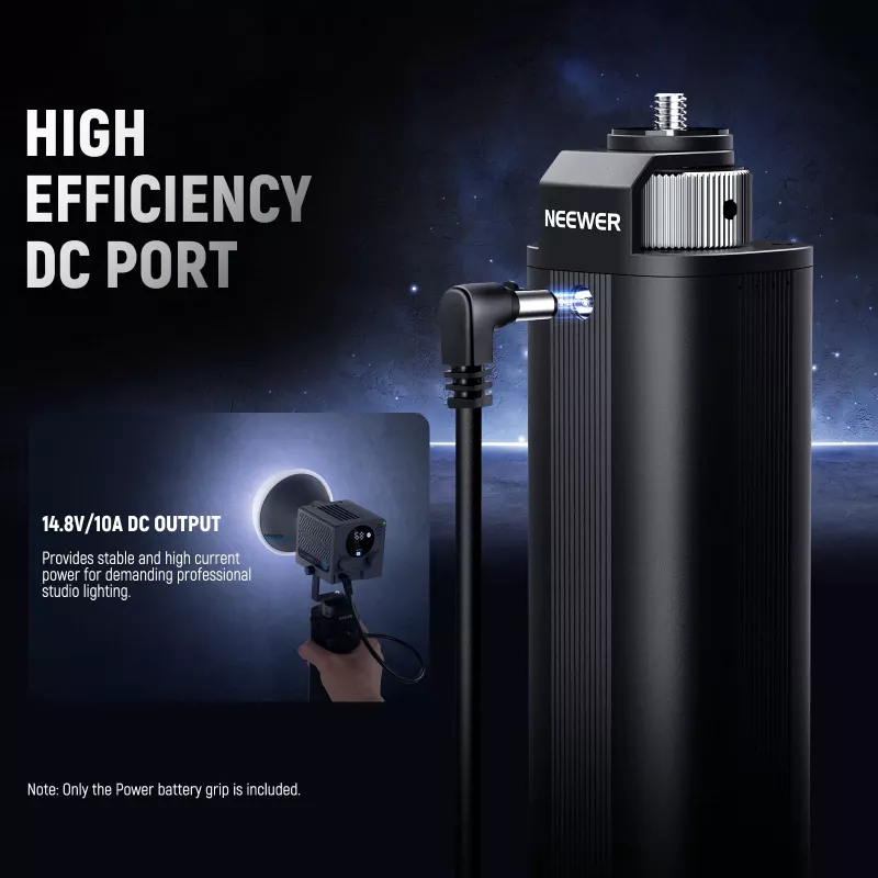 NEEWER PH74E powerbank-grip 100W voor COB LED-lamp USB-C DC