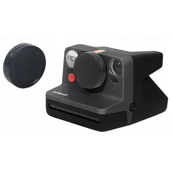 LOVEINSTANT beschermdop van aluminium voor Polaroid Now Now+ zwart