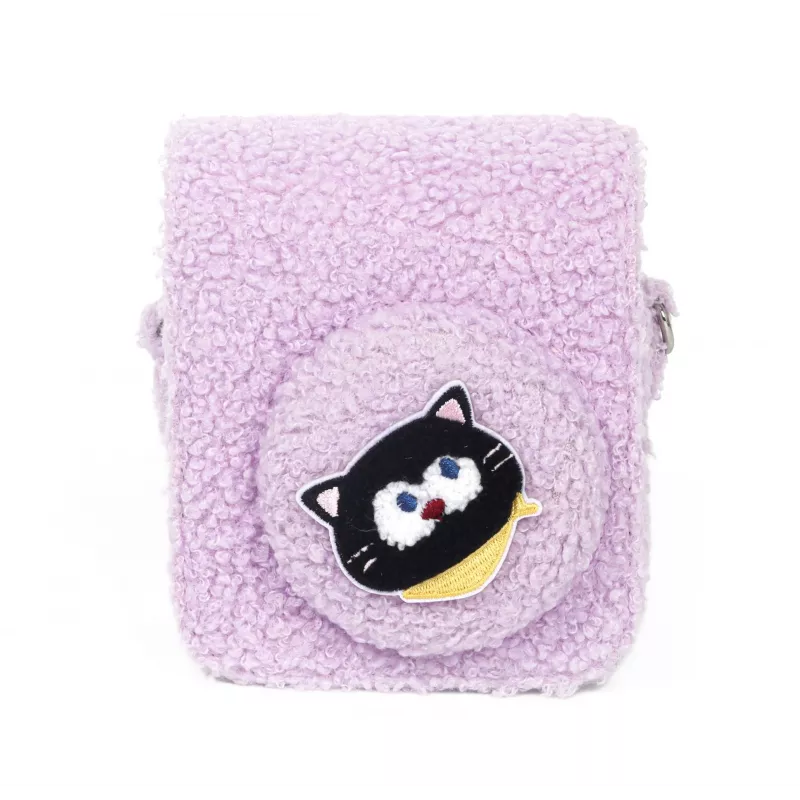 LOVEINSTANT pluche kittenhoes voor Fujifilm Instax Mini 12 - paars