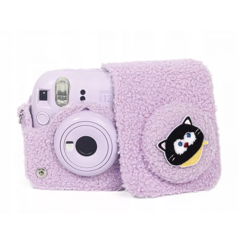 LOVEINSTANT pluche kittenhoes voor Fujifilm Instax Mini 12 - paars