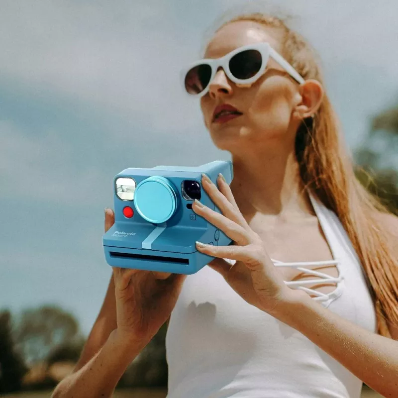 LOVEINSTANT beschermende objectiefdop van aluminium voor Polaroid Now Now+ blauw