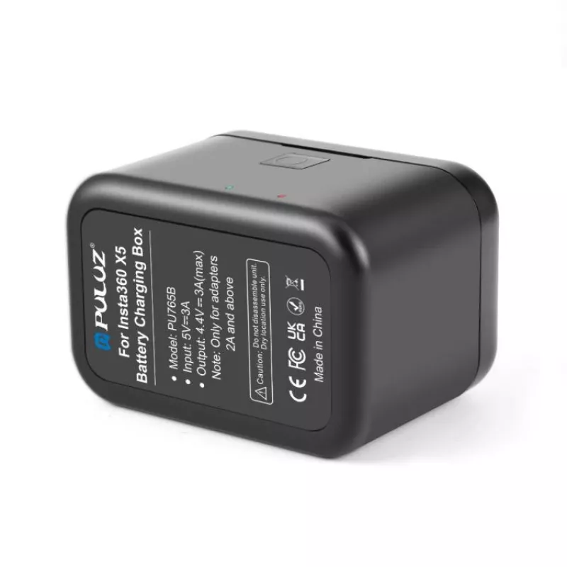 PULUZ PU765B dubbele USB-acculader voor Insta360 X5