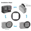PULUZ 3-in-1 UV-filter adapterkit 52mm lensdop voor Insta360 Ace Pro 2 / PU770B