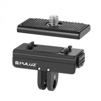 PULUZ quick release mount-adapter voor GoPro 1/4 inch statiefschroefdraad naar GoPro-snelkoppeling voor Insta360 Ace Pro X4/X3/X2/X, DJI Osmo Action, PU965B