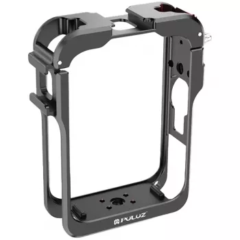 PULUZ framehouder beschermframe met 2x cold-shoe houders en 1/4 inch-schroefdraad voor DJI Osmo 360 (PU781B)