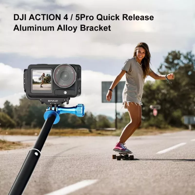 PULUZ PU768B Cage Rail voor DJI Osmo Action 5 Pro / 4, horizontaal en verticaal