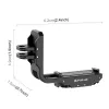 PULUZ PU768B Cage Rail voor DJI Osmo Action 5 Pro / 4, horizontaal en verticaal