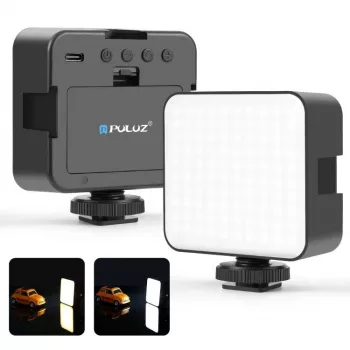 PULUZ LED-videolamp 100 LED's 5W bi-color 2900-6500K USB-C 1/4 inch schroefmontage voor camera/telefoon PU4141B